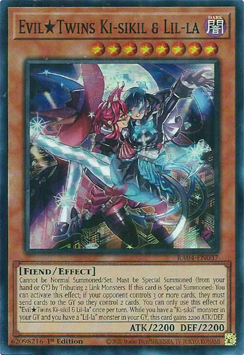 Evil Twins Ki-sikil & Lil-la - RA04-EN037 -  (Super Rare) - 1st Edition